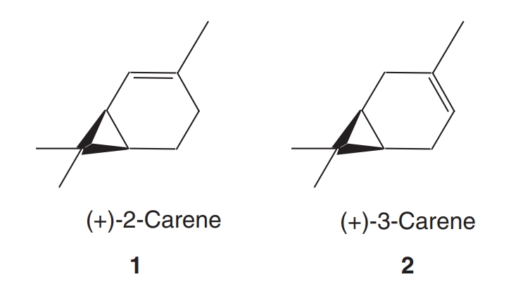 Figure 1. (þ)-2-carene and (þ)-3-carene